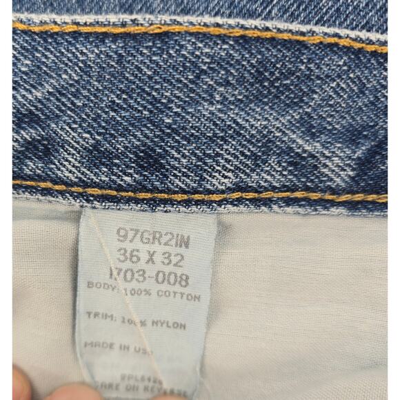 Vintage Y2K Wrangler Authentic Jeans Duck Canvas & Denim Workwear Pants (36x32) - Picture 7 of 7